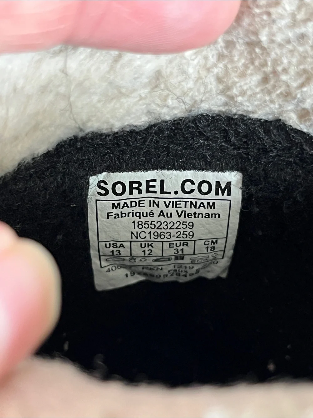SOREL Youth Caribou Snow Boot Sz 13